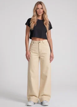 High Waist Weide Leg Jeans
