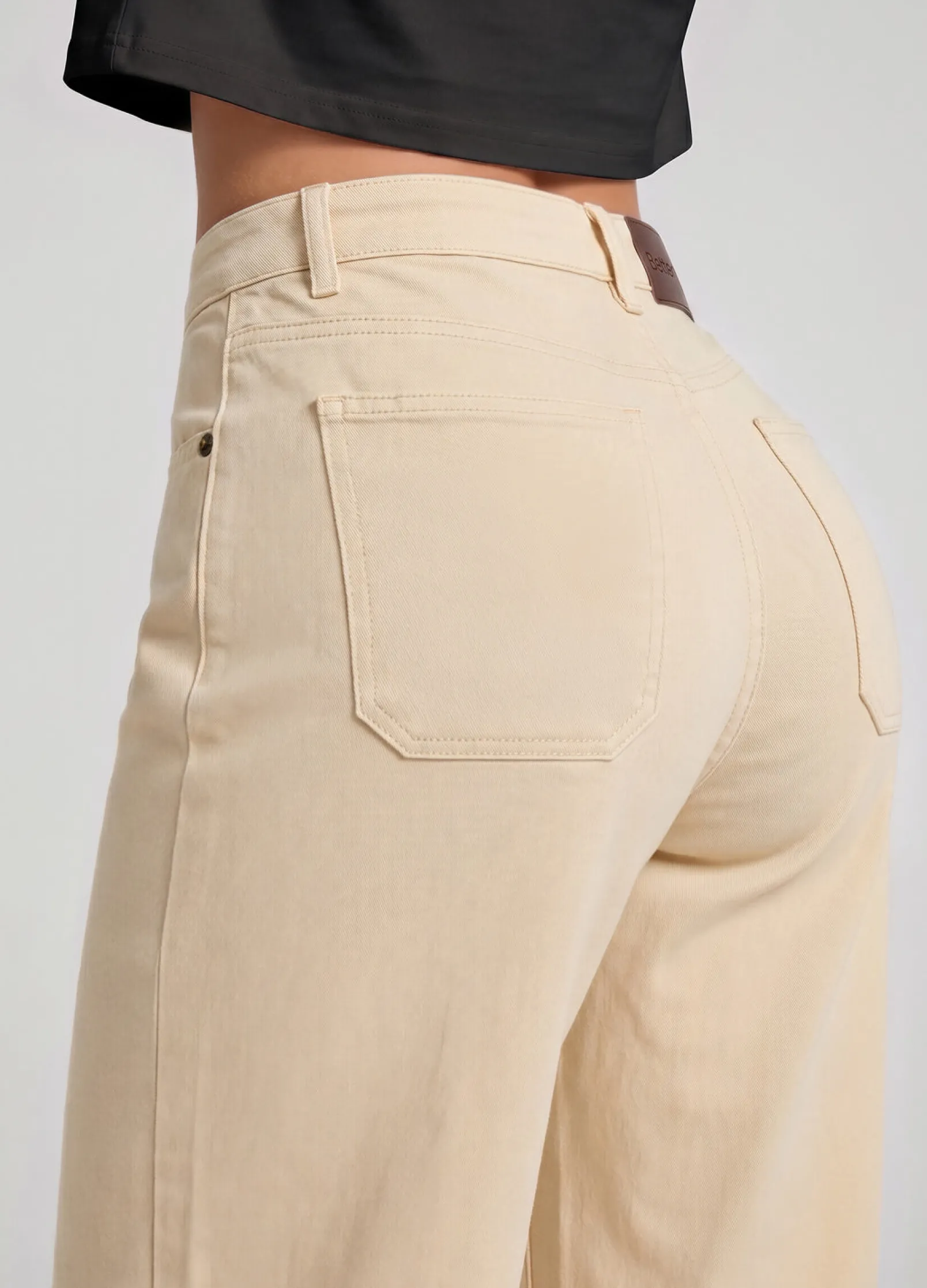 High Waist Weide Leg Jeans