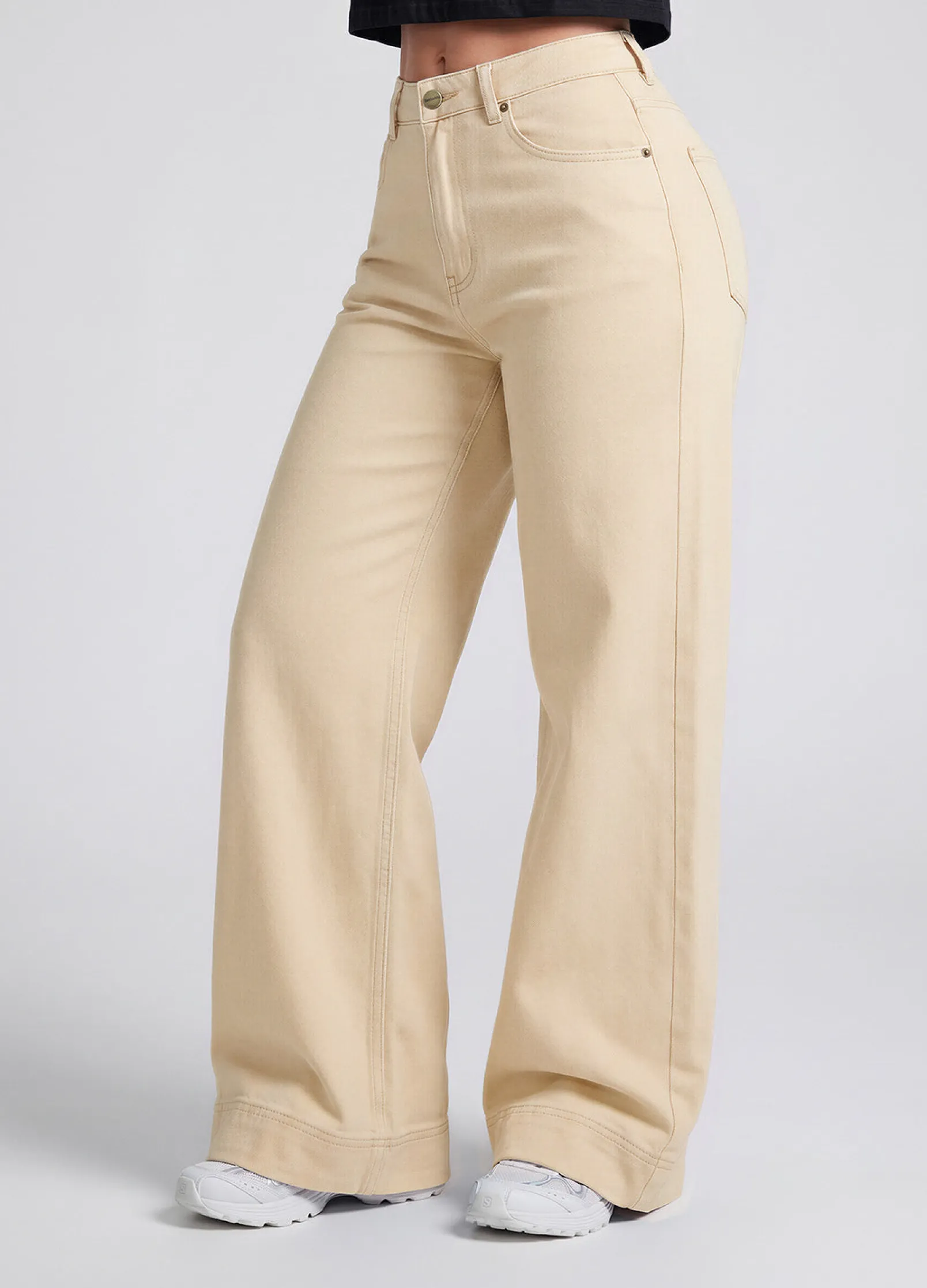 High Waist Weide Leg Jeans