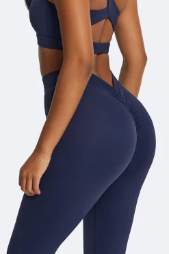 Hochtaillierte Leggings mit Rüschen
