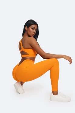 Hochtaillierte Leggings mit Rüschen