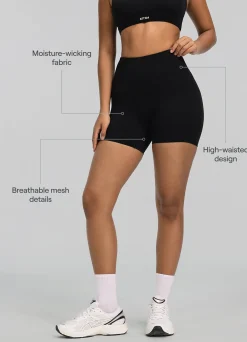 Impact-Mesh-Shorts mit hohem Bund