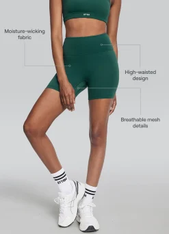 Impact-Mesh-Shorts mit hohem Bund