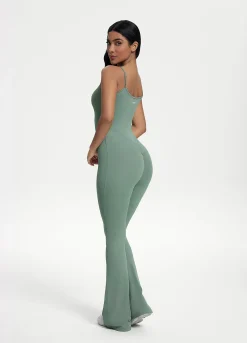 Jumpsuit mit Schlag und Scrunch-Detail