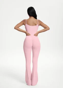 Jumpsuit mit Schlag und Scrunch-Detail