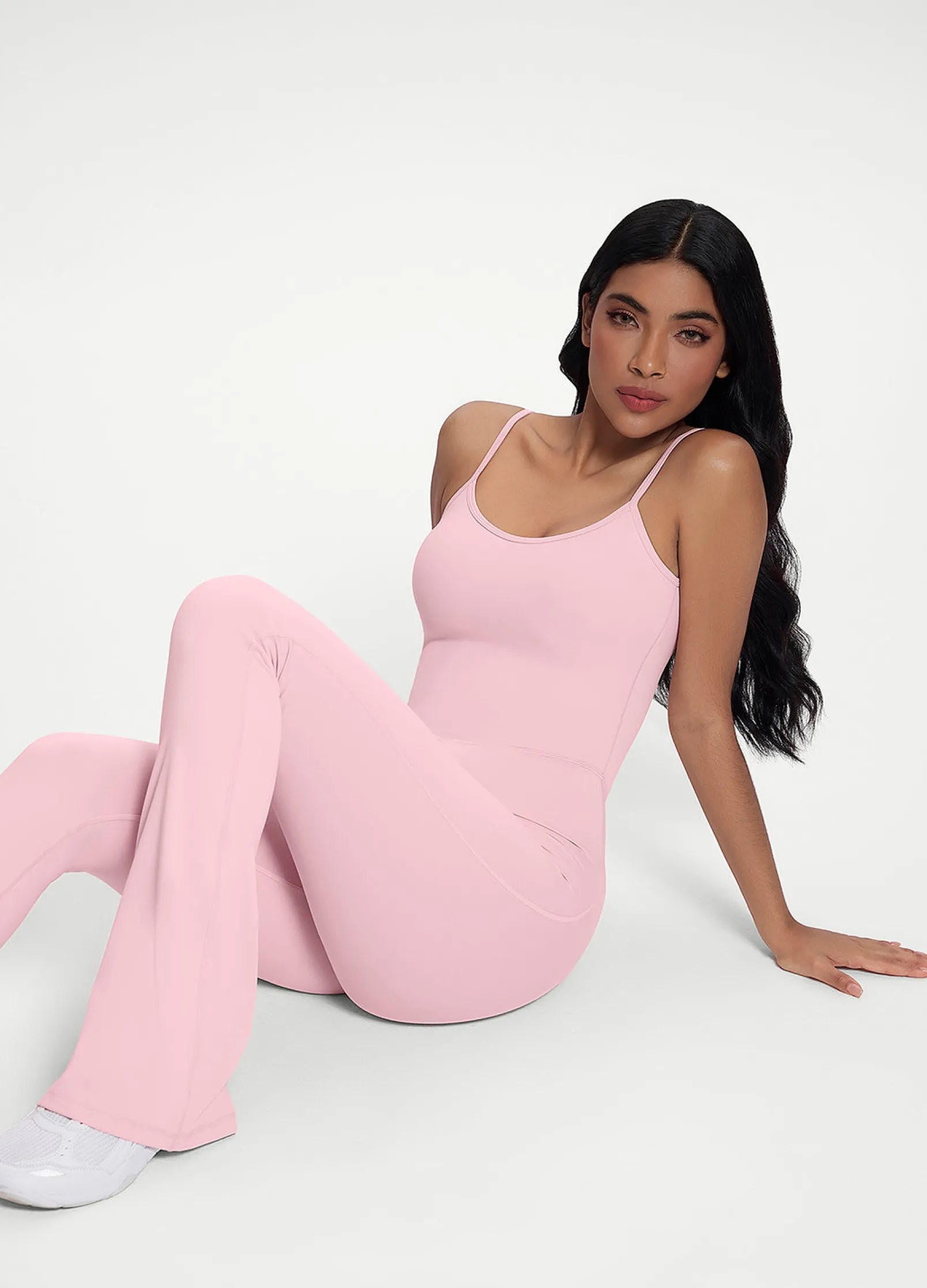 Jumpsuit mit Schlag und Scrunch-Detail
