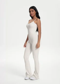 Jumpsuit mit Schlag und Scrunch-Detail