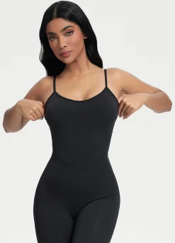 Jumpsuit mit Schlag und Scrunch-Detail