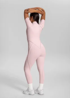 Kurzärmeliger Catsuit mit geschlossenem Rücken