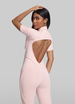 Kurzärmliger Catsuit in voller Länge