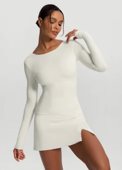 Langarmshirt mit offenem Rücken
