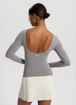 Langarmshirt mit offenem Rücken
