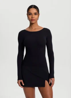 Langarmshirt mit offenem Rücken
