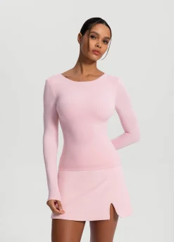 Langarmshirt mit offenem Rücken