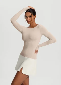 Langarmshirt mit offenem Rücken