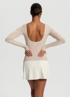 Langarmshirt mit offenem Rücken