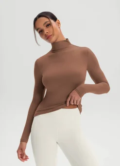 Langarmshirt mit Stehkragen