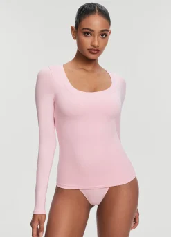 Langarmshirt mit U-Ausschnitt