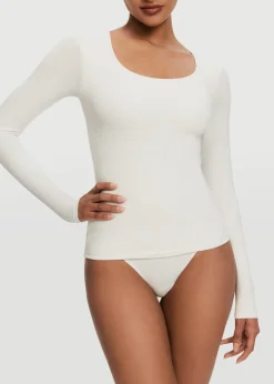 Langarmshirt mit U-Ausschnitt