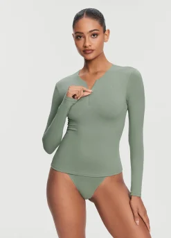 Langarmshirt mit Viertelreißverschluss