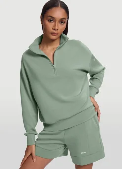 Langarm-Sweatshirt mit Half-Zip