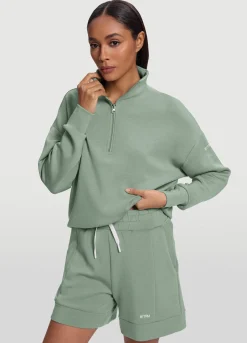 Langarm-Sweatshirt mit Half-Zip
