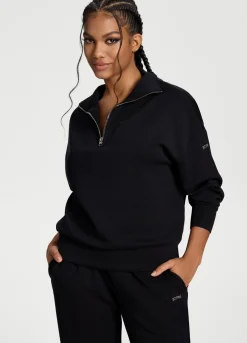 Langarm-Sweatshirt mit Half-Zip