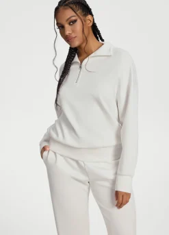 Langarm-Sweatshirt mit Half-Zip