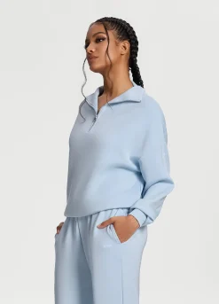 Langarm-Sweatshirt mit Half-Zip