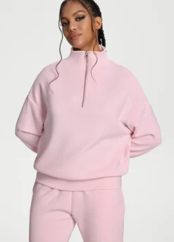 Langarm-Sweatshirt mit Half-Zip