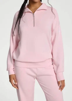 Langarm-Sweatshirt mit Half-Zip
