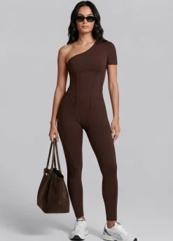 Langer One-Shoulder-Catsuit