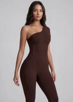 Langer One-Shoulder-Catsuit