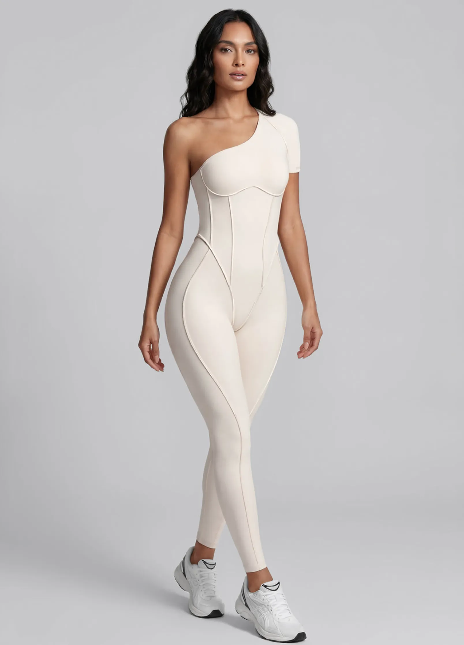 Langer One-Shoulder-Catsuit