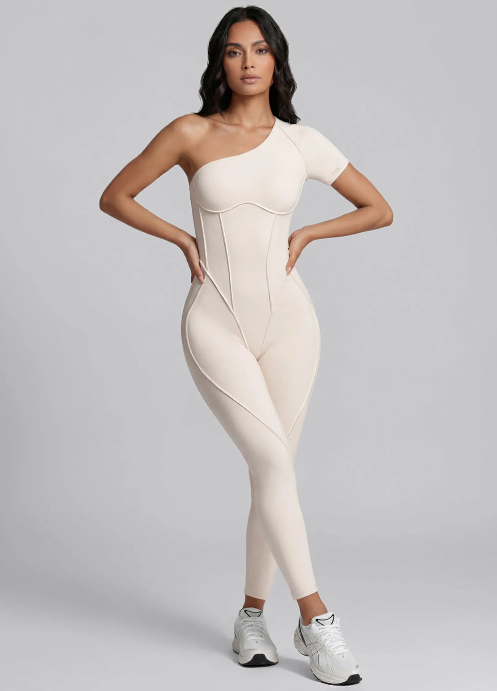 Langer One-Shoulder-Catsuit