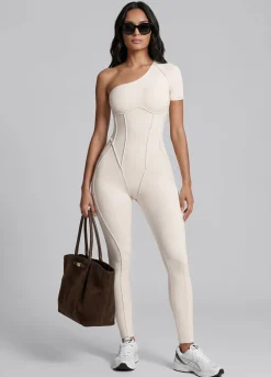 Langer One-Shoulder-Catsuit