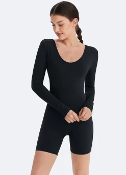 Langärmeliger U-Back-Bodysuit
