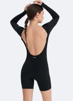 Langärmeliger U-Back-Bodysuit