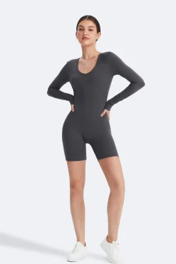 Langärmeliger U-Back-Bodysuit