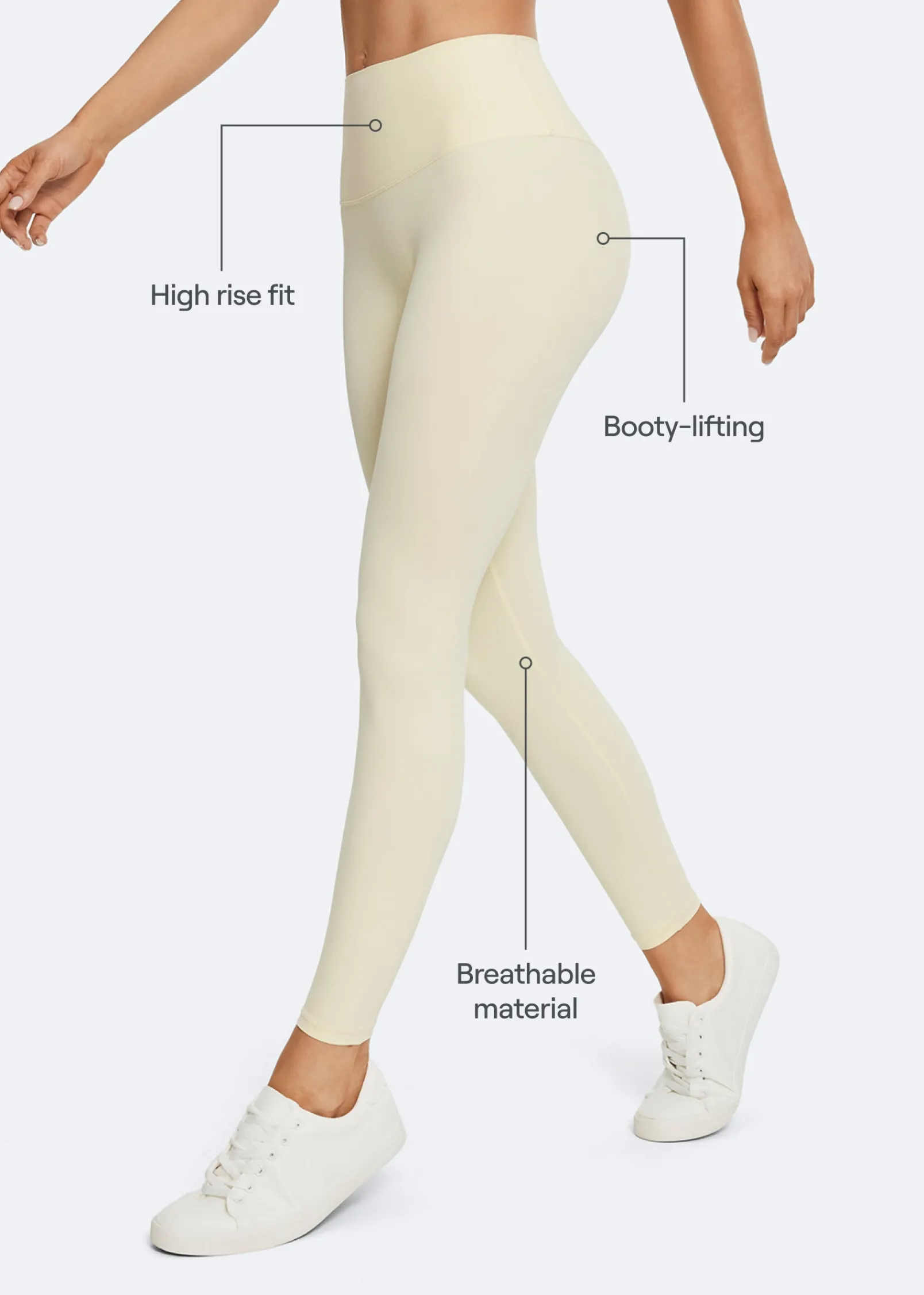 7/8-Leggings mit hohem Bund