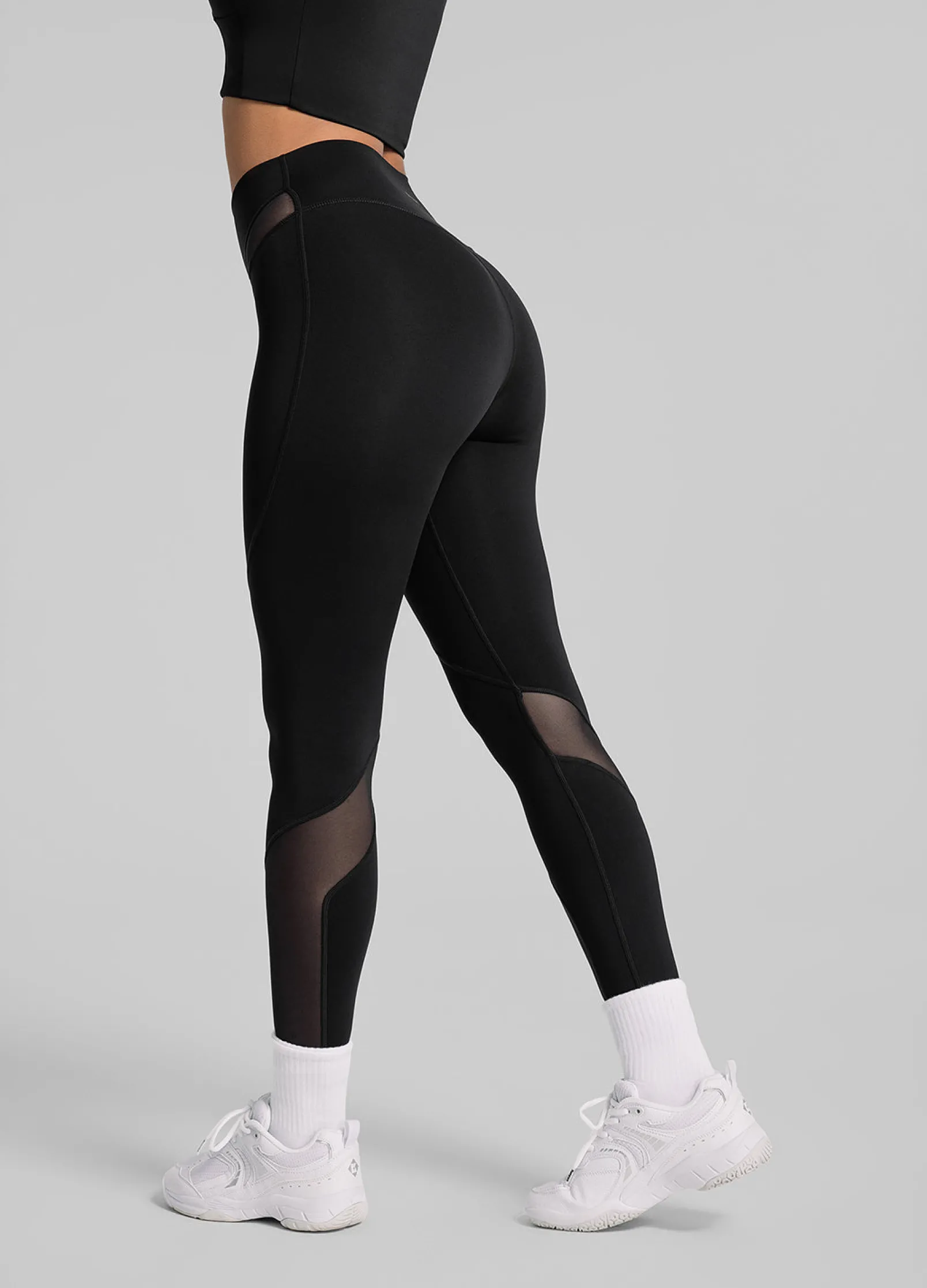 Leggings mit Mesh-Einsätzen