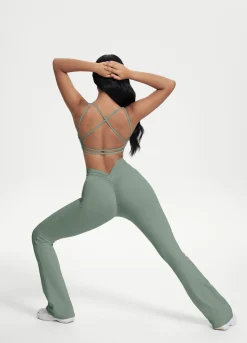 Leggings mit Scrunch-Back und Schlag