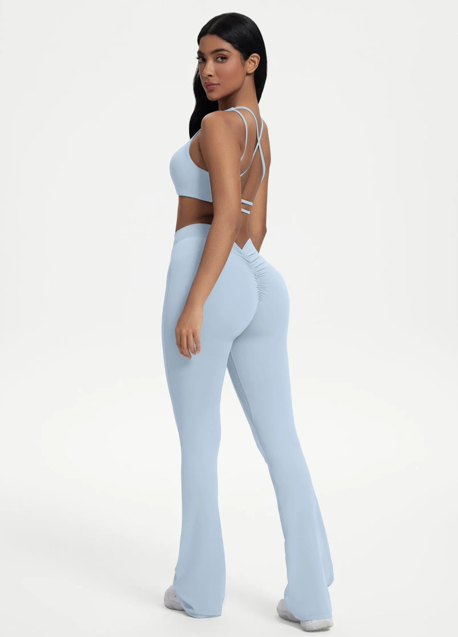 Leggings mit Scrunch-Back und Schlag