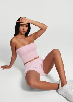 Micro-Shorts aus Zopfstrick