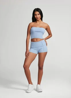 Micro-Shorts aus Zopfstrick