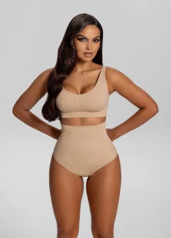 Nahtlose hoch taillierte Shapewear-Slips