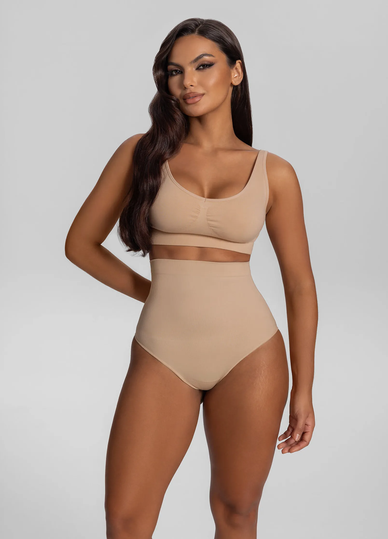 Nahtlose hoch taillierte Shapewear-Slips
