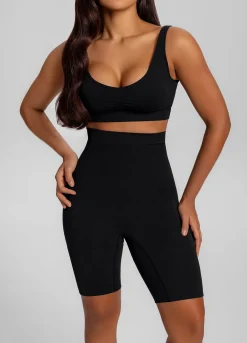 Nahtlose mittellange Shapewear-Shorts