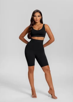 Nahtlose mittellange Shapewear-Shorts