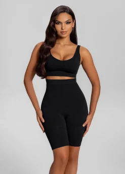 Nahtlose mittellange Shapewear-Shorts